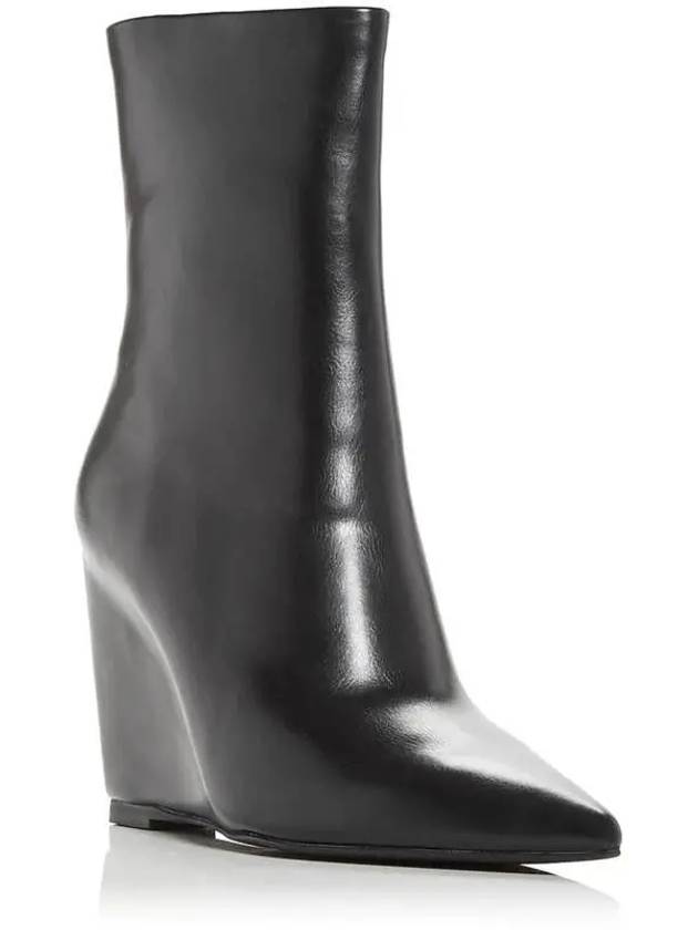 4230656 Jeffrey Campbell Katerina M Womens Faux Leather Pointed Toe Wedge Boots