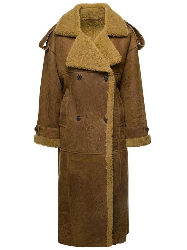 SALVATORE SANTORO 45015DCURLCAMEL 오버사이즈 컬리 메리노스 양가죽 시어링