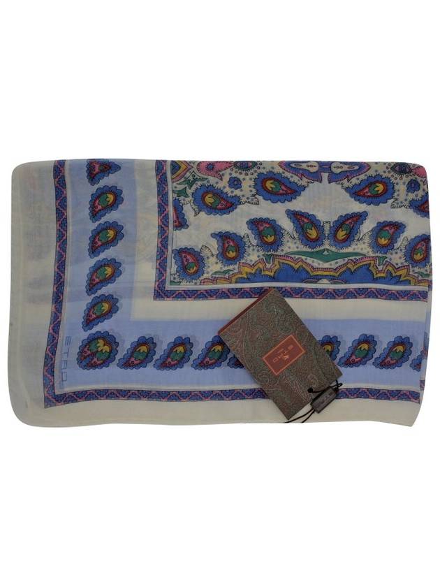 에트로 페이즐리 프린트 마감 엣지 스카프