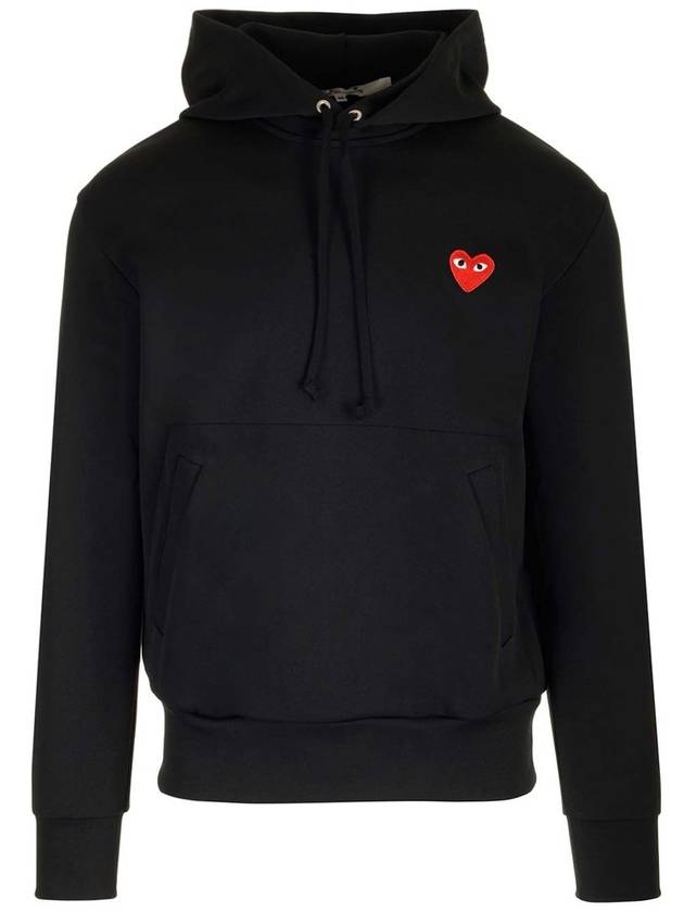 Comme des Garcons 플레이 하트 자수 드로스트링 후디