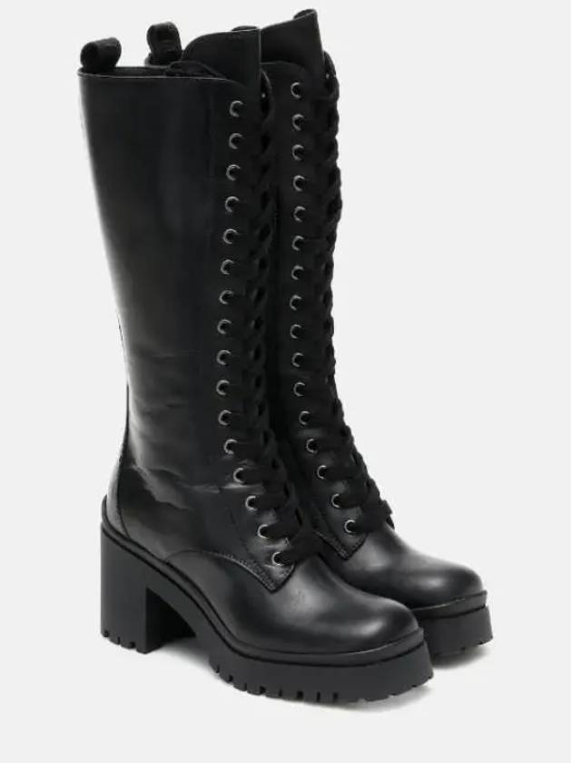 미우미우 레더 니하이 부츠