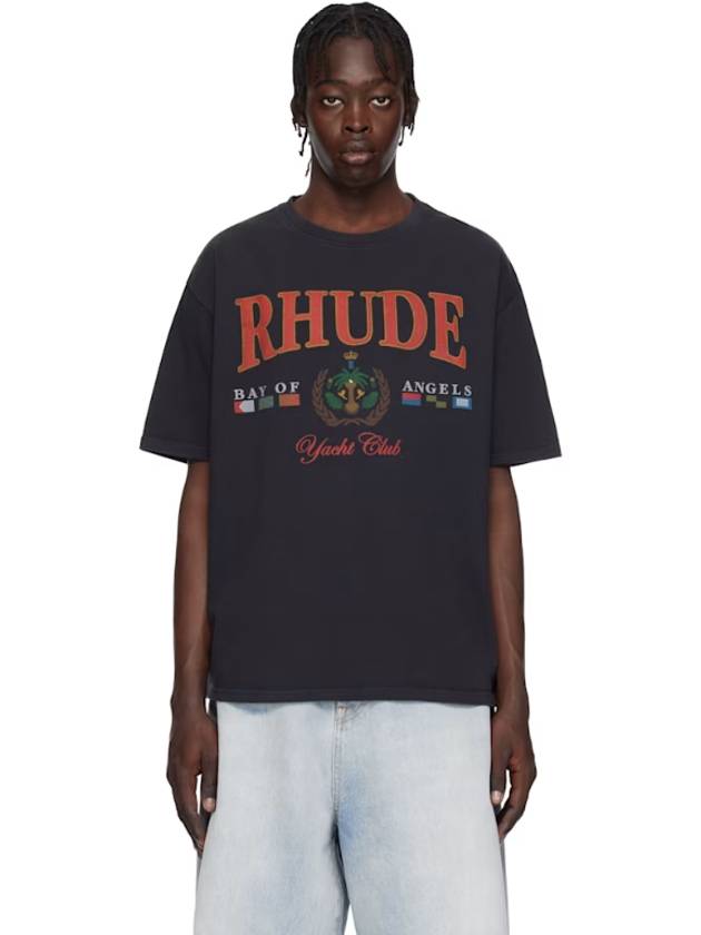 Black Bay Of Angels Yacht T shirt 251923M213003