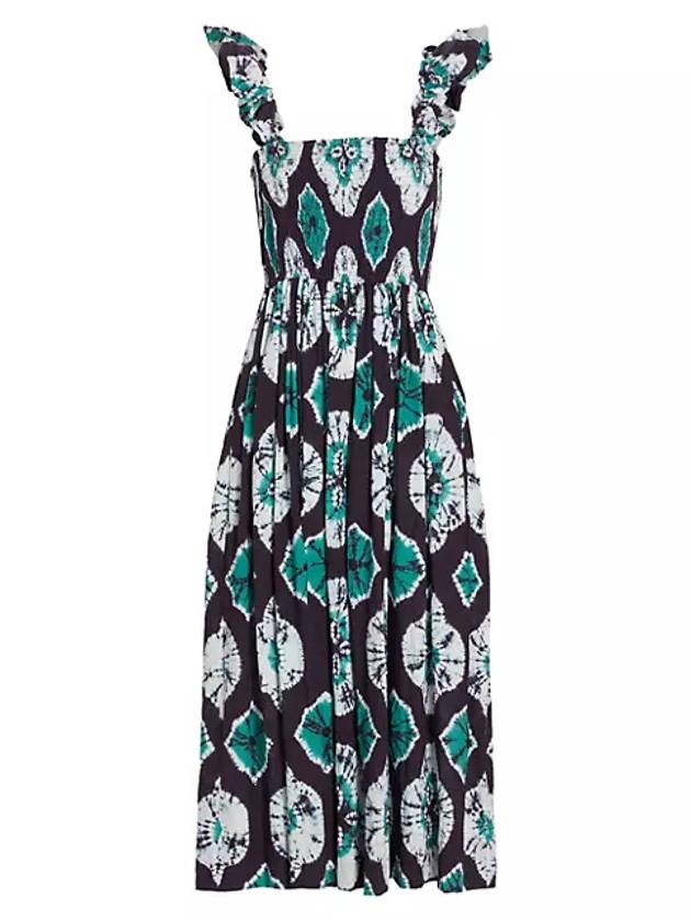 Aveline 타이다이 스목 미디 드레스 Aveline Tie Dye Smocked Midi Dress