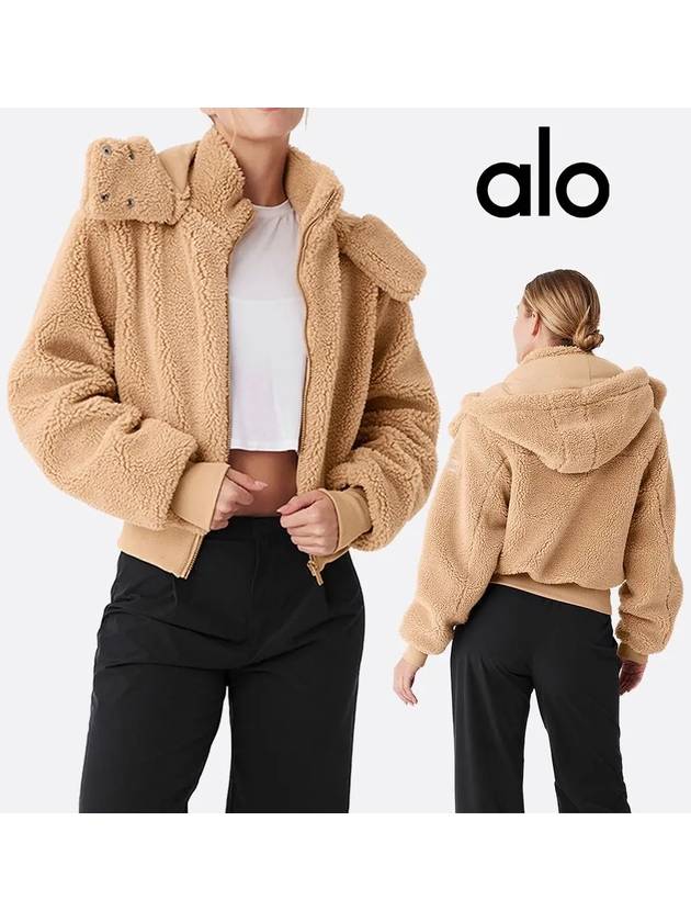 alo 알로 자켓 폭시 셰르파 탑 재킷 베이지