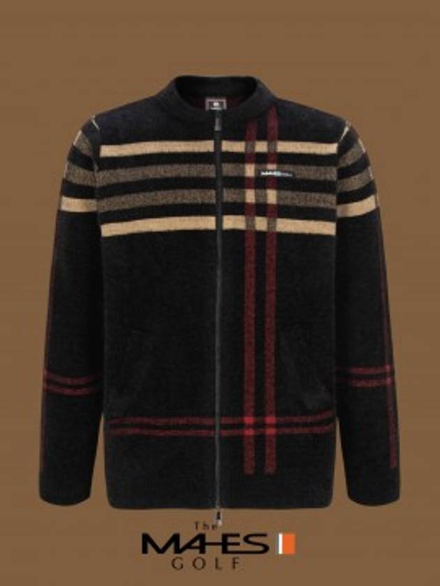 24FW 마헤스 남성 니트 스웨터 블랙라벨 벨벳웜업 풀집업 가디건 GN30590