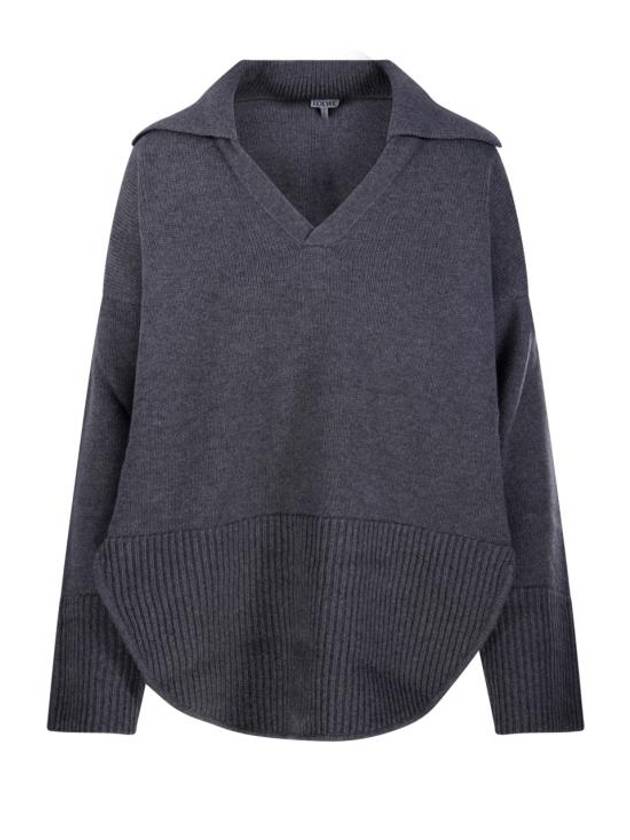 로에베 풀오버 니트탑 그레이