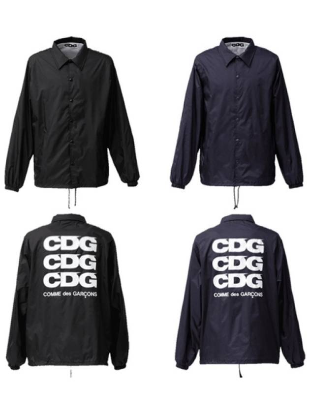CDG 꼼데가르송 코치자켓 3단로고 바람막이 블랙 네이비 남녀공용