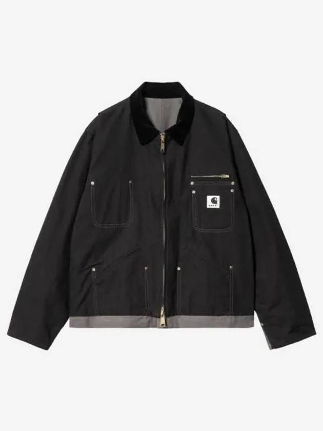 사카이 x 칼하트 WIP 리버시블 덕 자켓 블랙 Sacai x Carhartt WIP Reversible Duck Jacket Black