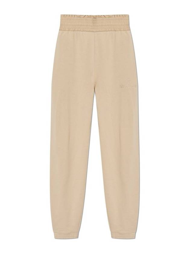 몽클레르 로고 자수 탄성 허리 팬츠