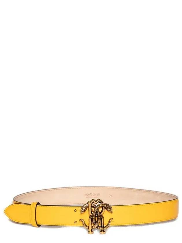 Roberto Cavalli 로고 장식 버클 벨트 HWC136PZ132_D0577