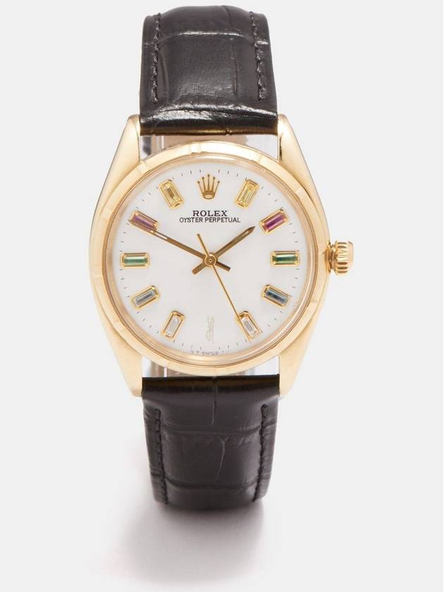 빈티지 ROLEX OYSTER 34MM 다이아몬드 골드 시계 B0070726043