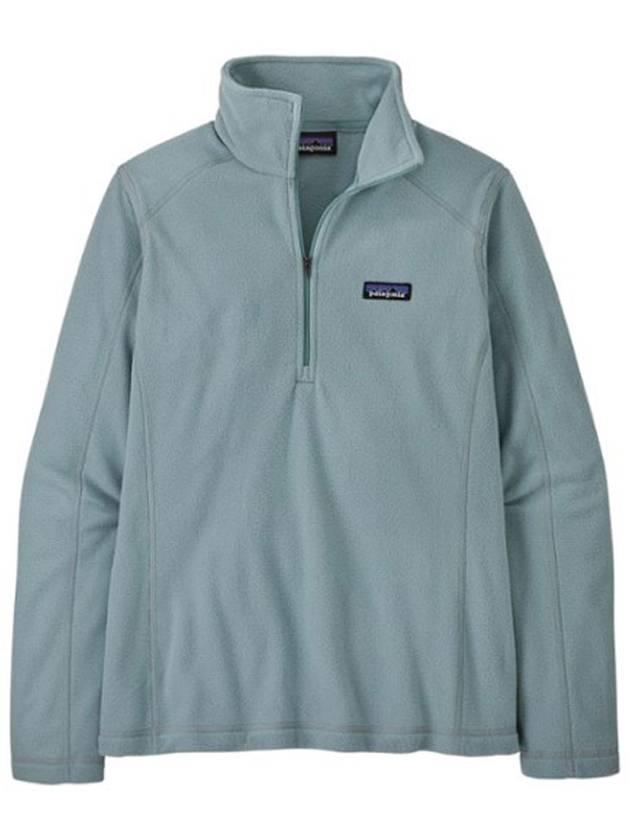 파타고니아 여성 마이크로 D 쿼터집 플리스 풀오버 후리스 긴팔 티셔츠 Thermal Blue