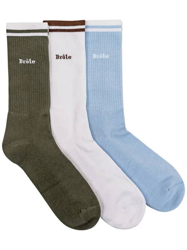 Drole de Monsieur 로고 인타르시아 스트레치 양말 DSK100CO024_MCMULTICOLOR