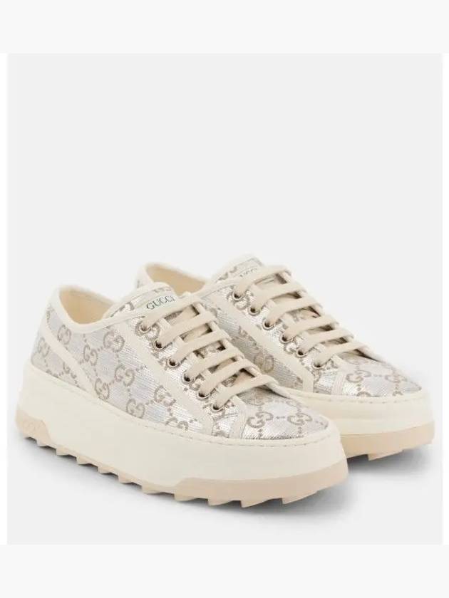 구찌 테니스 1977 GG 캔버스 플랫폼 스니커즈