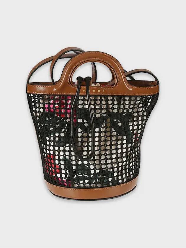마르니 MARNI 실크 매쉬 버킷백 블랙 브라운 SCMP0056Q0 P4175