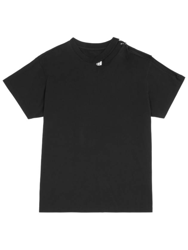 메종마르지엘라 세이프티 핀 반팔 티셔츠 블랙