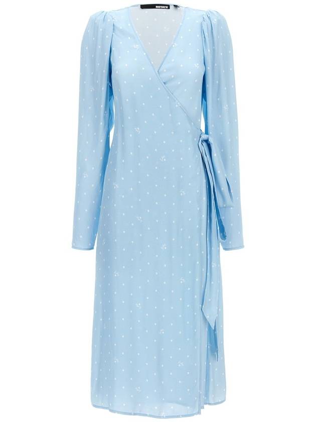 Rotate Birger Christensen - Textured Midi Wrap Dresses