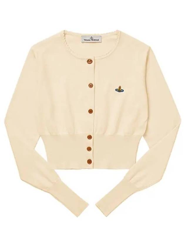 비비안웨스트우드 1803002U Y001V A408 베아 ORB 오브 로고 자수 크롭 여성 가디건