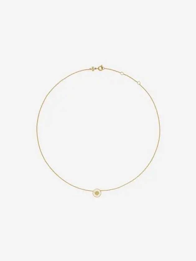 W 토리버치 키라 에나멜 펜던트 네클리스 토리 골드 뉴 아이보리 W Tory Burch Kira Enamel Pendant Necklace Tory Gold New Ivory