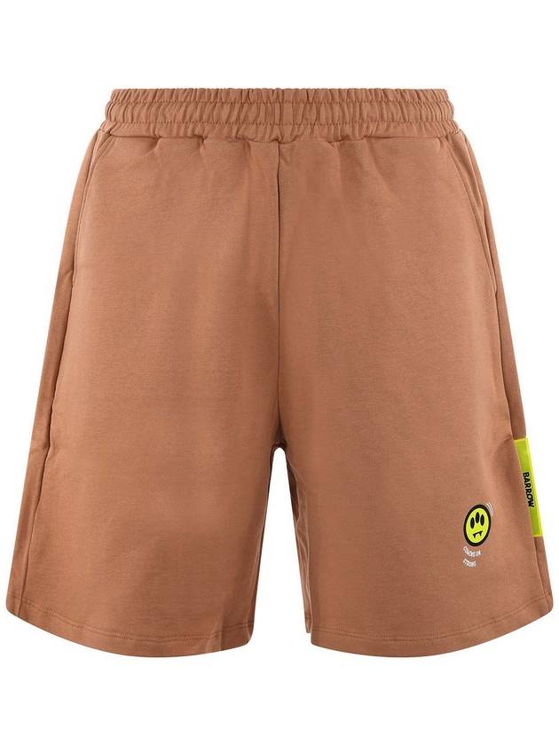 Barrow Logo printed cotton shorts