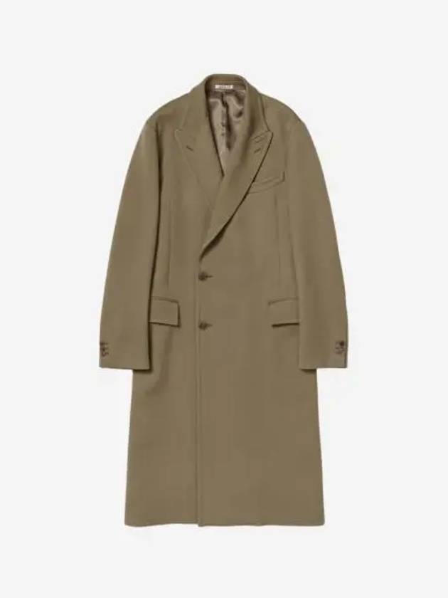 오라리 더블 클로스 하드 트위스트 카시 체스터필드 코트 카키 23AW Auralee Double Cloth Hard Twist Carsey Chesterfield Coat Khaki 23AW