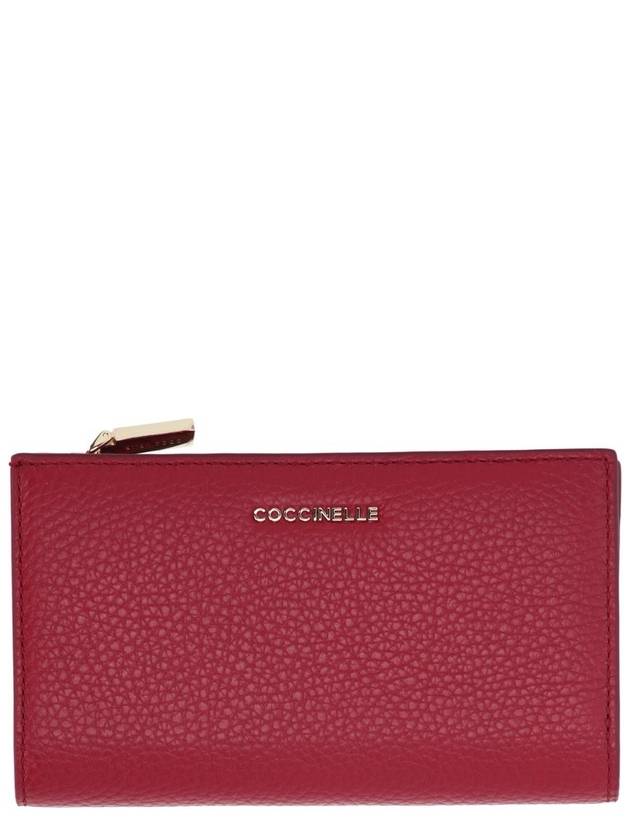 Coccinelle 로고 플라크 지퍼 지갑