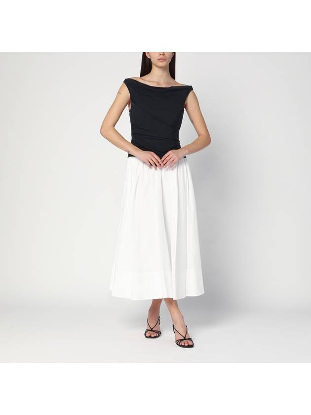 SIMKHAI Cersei midi dress in black/white