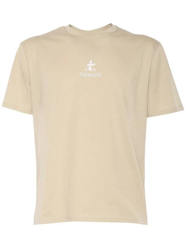 Premiata 로고 프린트 사이드 슬릿 티셔츠 PA1017_JERSEYGREEN