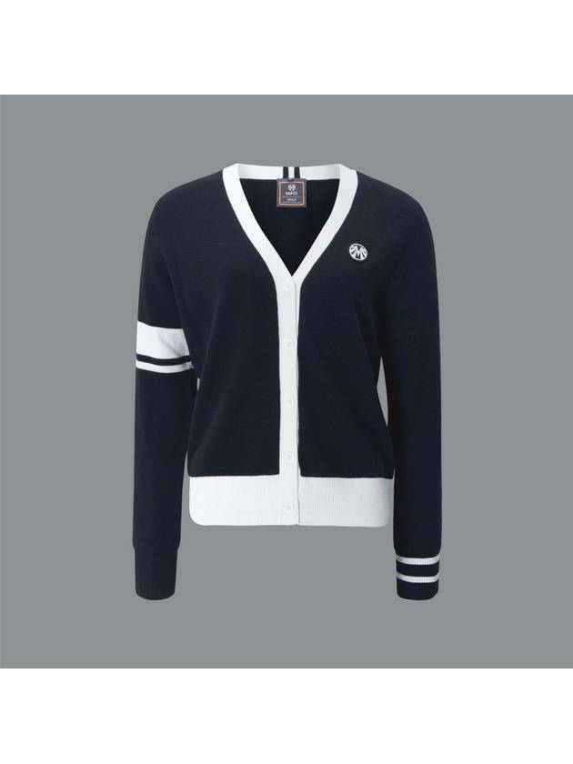 마헤스 여성 조끼 가디건 블랙라벨 레이어드 니트 가디건 GN40702