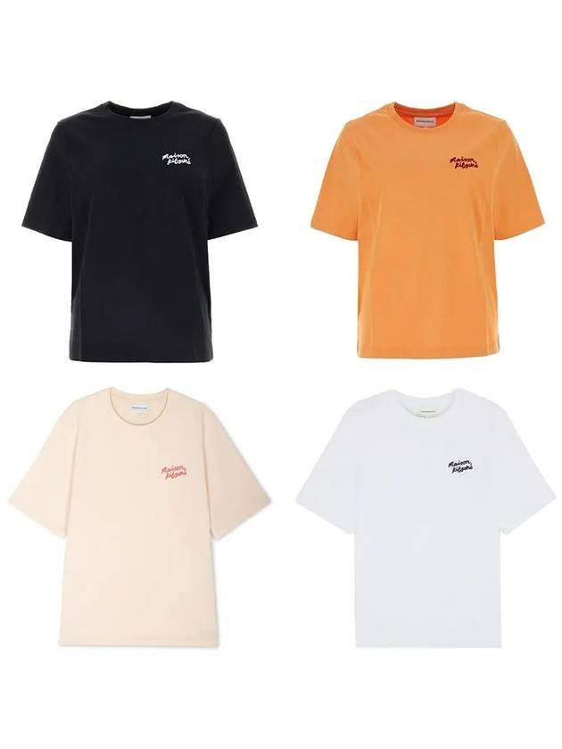 메종키츠네 반팔 티셔츠 핸드라이팅 여성 MW00126KJ0119