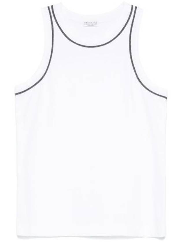 25SS 브루넬로 쿠치넬리 민소매 티셔츠 M0T81FP340 CT106 WHITE