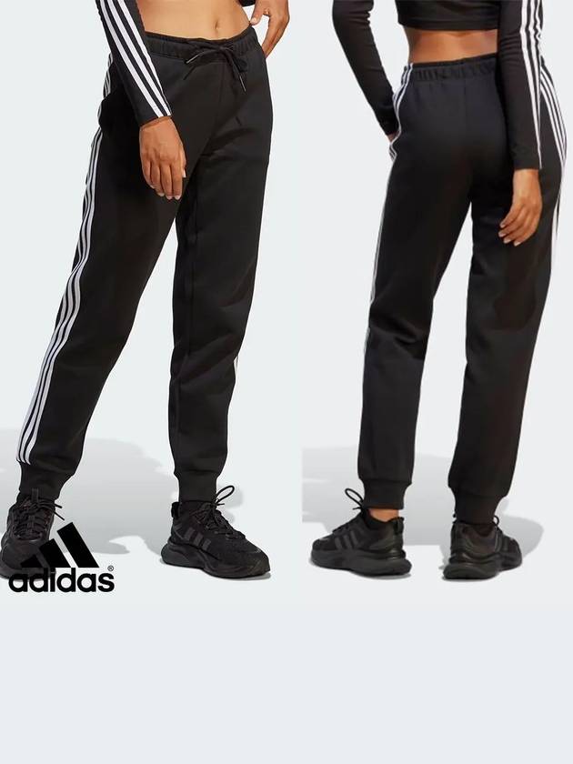 아디다스 여성 퓨처 아이콘 삼선 조거팬츠 바지 블랙
