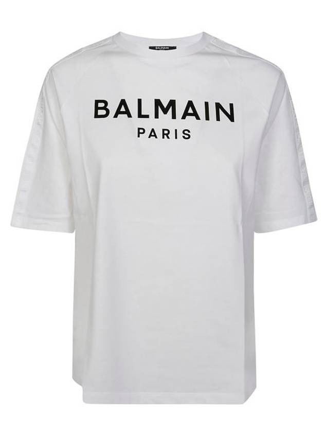 24FW 키즈 발망 티셔츠 BV8R71 J0177 100NE WHITE BLACK