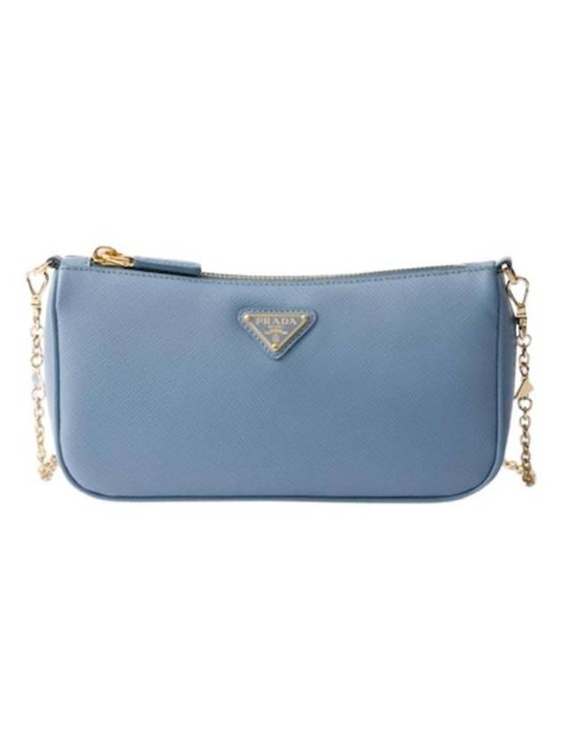 프라다 사피아노 레더 미니 백 아스트랄 블루