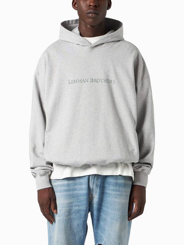 1989 STUDIO Lehman Brothers hoodie Oatmeal grey