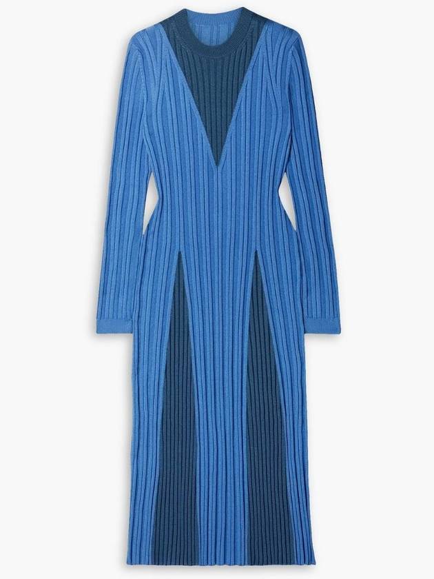 NB07 파토우 여성 원피스 Remy two tone ribbed cotton blend midi dress