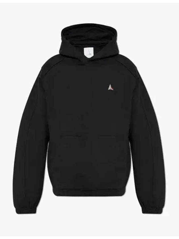 로아 로고 자수 후드 티셔츠 블랙 RBMW0397FA280 BLK0020