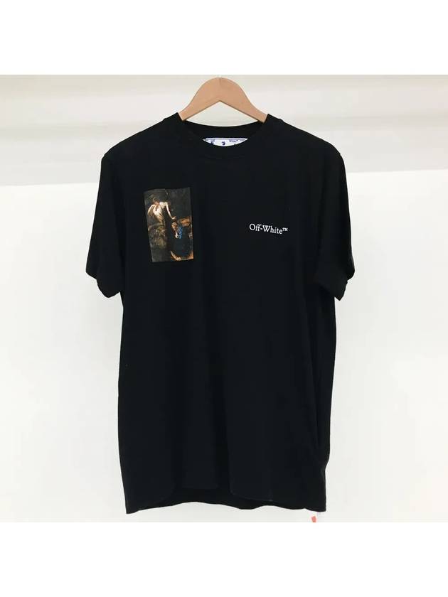 off white 오프화이트 카라바지오 남성 반팔티 OMAA027S22JER001