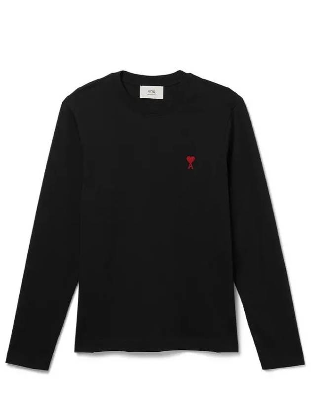 AMI 하트 로고 긴팔 티셔츠 BFUTS235 724 001