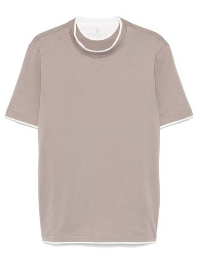 25SS 브루넬로 쿠치넬리 반팔 티셔츠 M0B137427 COC13 GREY