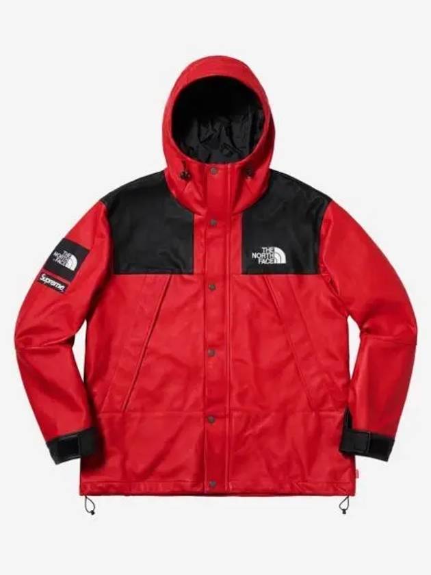 슈프림 x 노스페이스 레더 마운틴 파카 레드 18FW Supreme x The North Face Leather Mountain Parka Red 18FW