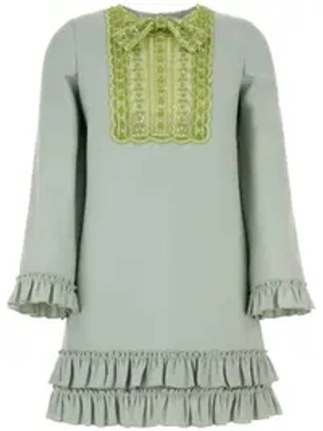 발렌티노 울 블렌드 숏원피스 그린