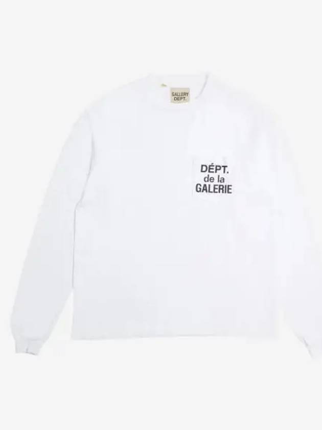 갤러리 디파트먼트 디파트 드 라 겔러리 롱슬리브 포켓 티셔츠 화이트 Gallery Dept. Dept De La Galerie LS Pocket T Shirt White