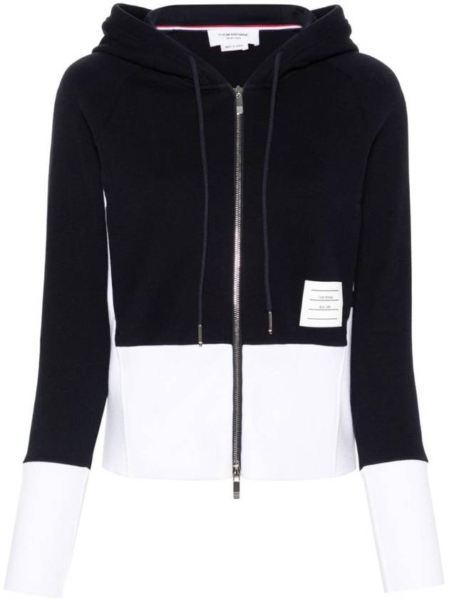 톰브라운 클래식 루프백 4바 후드집업 네이비