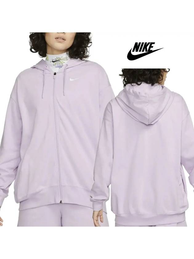 나이키 바람막이 기본 로고 여성 후드집업 자켓 라일락 오버핏 겨울 재킷