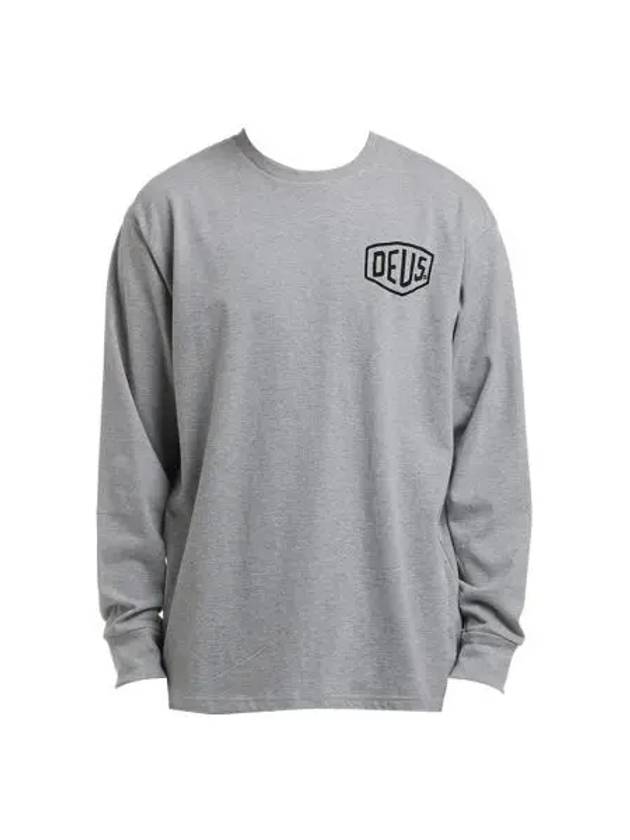 데우스 엑스 마키나 서울 컬리지 롱슬리브 티셔츠 그레이 말 Deus Ex Machina Seoul College Long Sleeve T Shirt Grey Marle