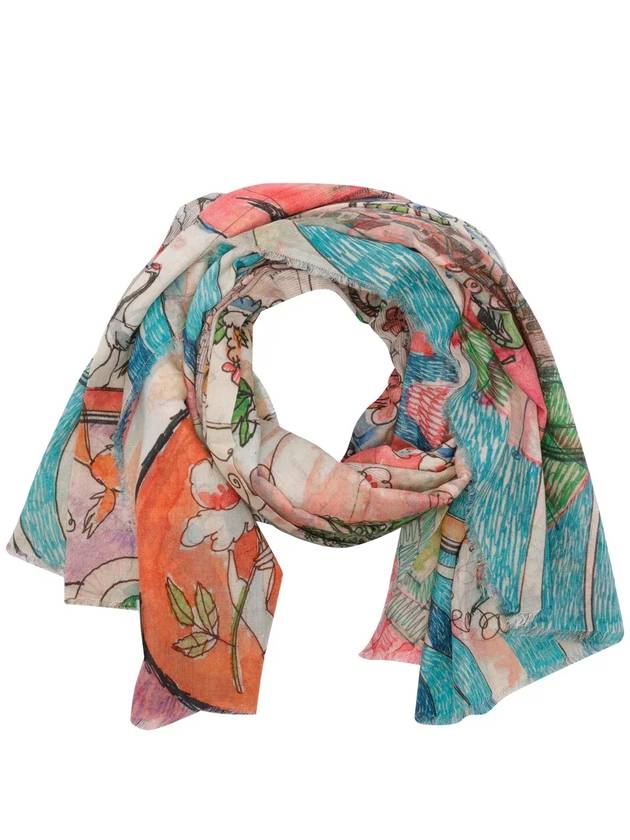 팔리에로 사르티 멀티컬러 프린트 스카프 2090_94190