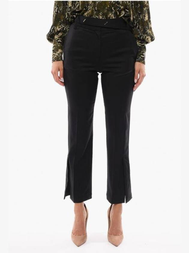 NB22 유돈초이 여성 팬츠 Virgin Wool Pants with Ankle Slit and Belt