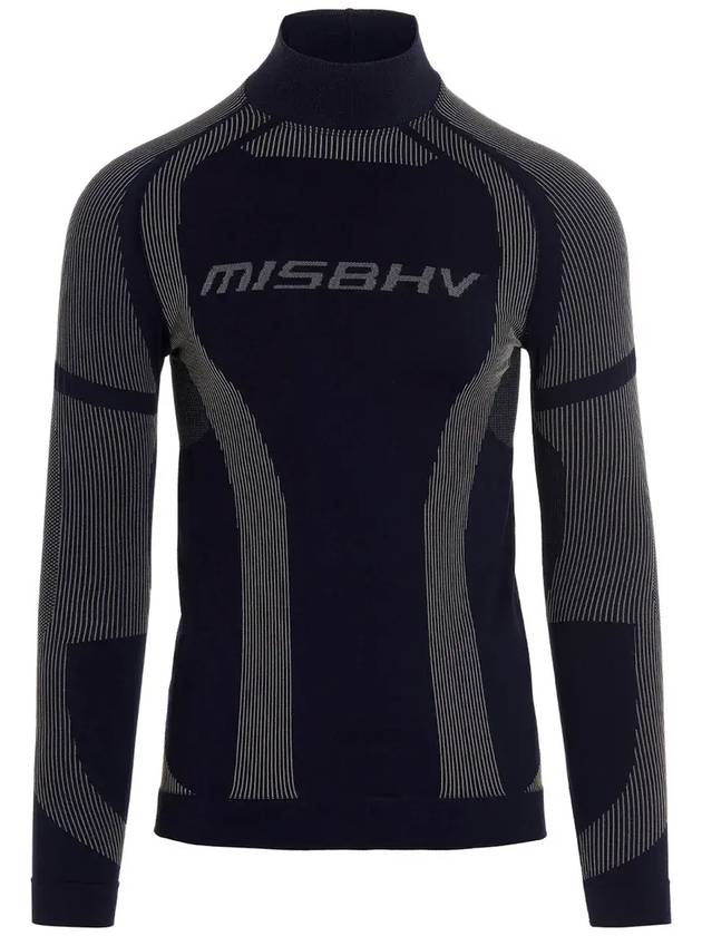 Misbhv 로고 프린트 터틀넥 탑 3021M5200_NAVYWHITE