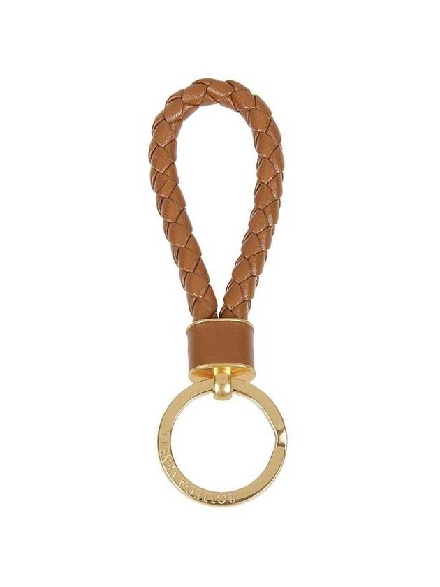 보테가베네타 인트레치아토 램스킨 키홀더 브라운